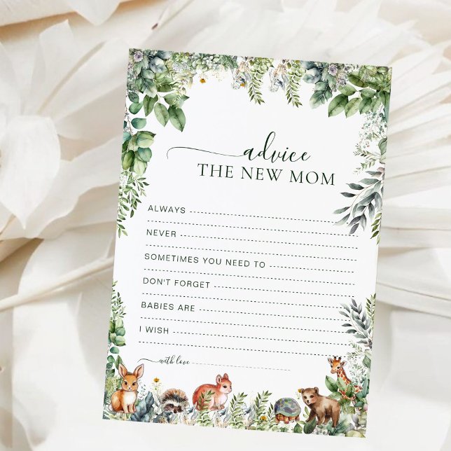 Tarjeta de asesoramiento Baby Shower Eucalyptus Gr (Subido por el creador)