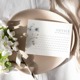 Tarjeta de asesoramiento Baby Shower floral simple