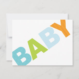 Tarjeta de asesoramiento Baby Shower moderna en ne