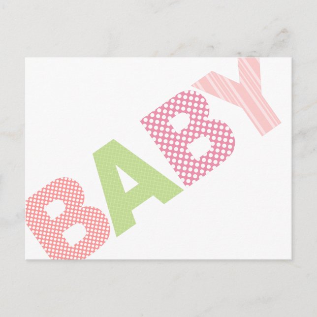 Tarjeta de asesoramiento Baby Shower moderna negri (Anverso)