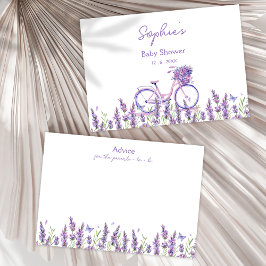 Tarjeta de asesoramiento Baby Shower para biciclet