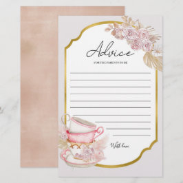 Tarjeta de asesoramiento Baby Shower para Fiesta d
