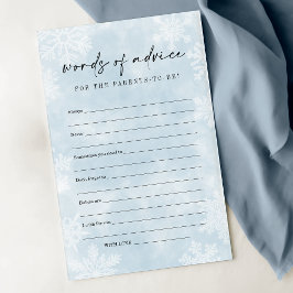 Tarjeta de asesoramiento Baby Shower Simple Blue S