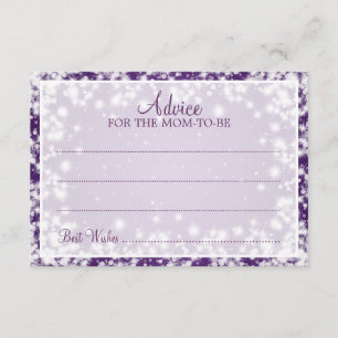 Tarjeta de asesoramiento Baby Shower Winter Sparkl