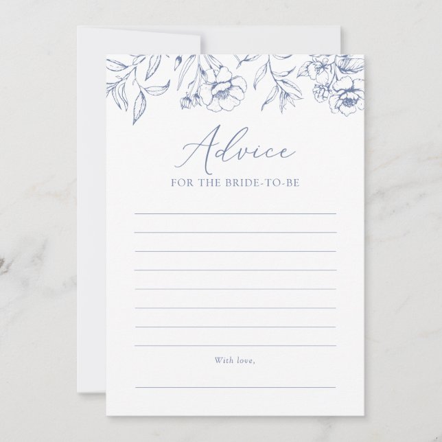 Tarjeta de asesoramiento Blue Floral Chinoiserie B (Anverso)