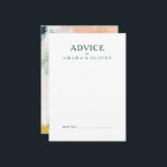 Tarjeta de asesoramiento Boda de resumen colorido<br><div class="desc">Esta colorida tarjeta de consejo boda abstracta es perfecta para su boda boho moderno único. Pintada a mano con pincel texturizado de color verde esmeralda oscuro,  melocotón y mostaza,  seguro que le dará a su ocasión un ambiente bohemio sencillo y rústico.</div>