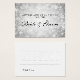 Tarjeta de asesoramiento boda Silver Winter Wonder