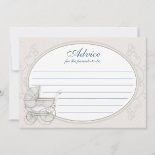 Tarjeta de asesoramiento Carriage Ivory Blue Gingh