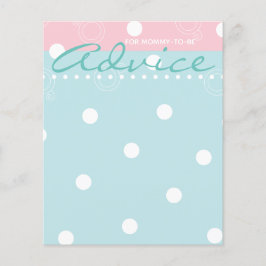 Tarjeta de asesoramiento de Baby Shower "Bebé rosa