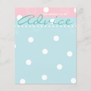 Tarjeta de asesoramiento de Baby Shower "Bebé rosa