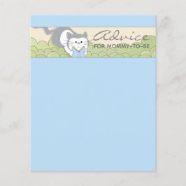 Tarjeta de asesoramiento de Baby Shower "Blue Cat