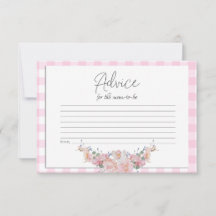 Tarjeta de asesoramiento de Baby Shower | BOHO Bab