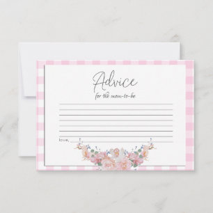 Tarjeta de asesoramiento de Baby Shower   BOHO Bab