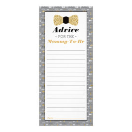 Tarjeta de asesoramiento de Baby Shower, Bow Tie