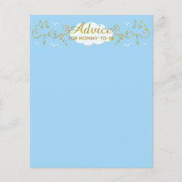 Tarjeta de asesoramiento de Baby Shower "Castillo 