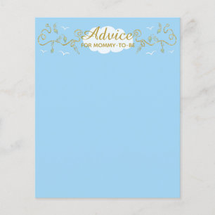Tarjeta de asesoramiento de Baby Shower "Castillo