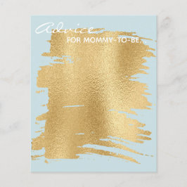 Tarjeta de asesoramiento de Baby Shower "Classic G