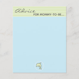 Tarjeta de asesoramiento de Baby Shower "Delfín az