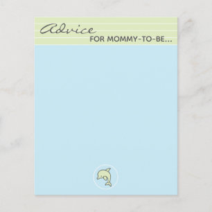 Tarjeta de asesoramiento de Baby Shower "Delfín az