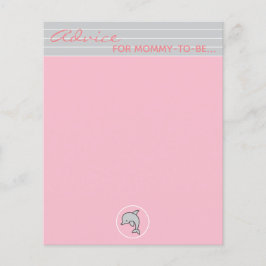 Tarjeta de asesoramiento de Baby Shower "Delfín ro