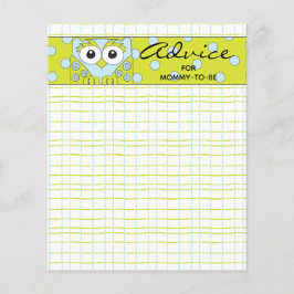 Tarjeta de asesoramiento de Baby Shower "Lechuza v