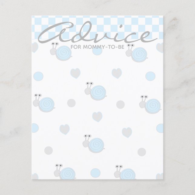 Tarjeta de asesoramiento de Baby Shower "Nips and  (Anverso)