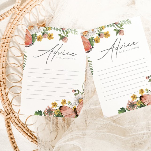 Tarjeta de asesoramiento de Baby Shower para flore (Subido por el creador)