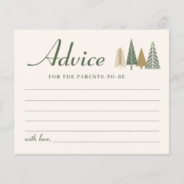 Tarjeta de asesoramiento de Baby Shower para invie