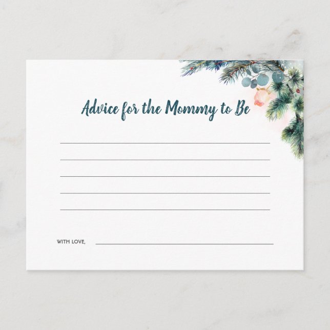 Tarjeta de asesoramiento de Baby Shower para invie (Anverso)
