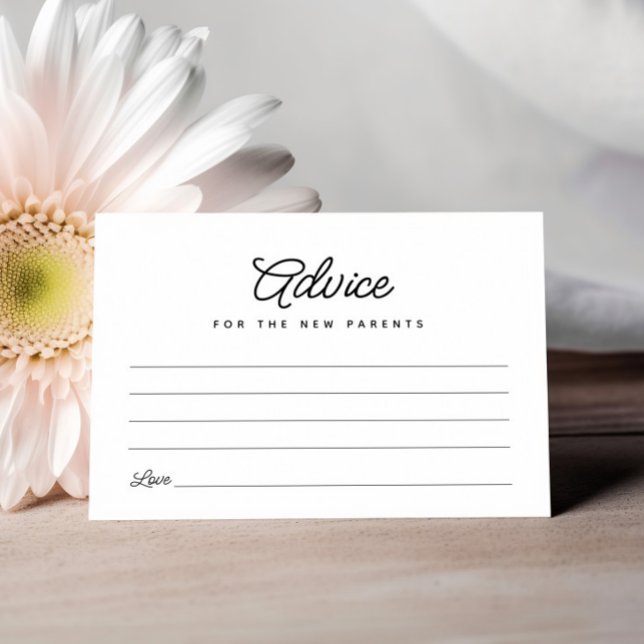 Tarjeta de asesoramiento de Baby Shower para nuevo (Subido por el creador)