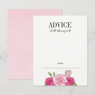 Tarjeta de asesoramiento de Baby Shower para Rosas