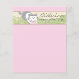 Tarjeta de asesoramiento de Baby Shower "Pink Cat