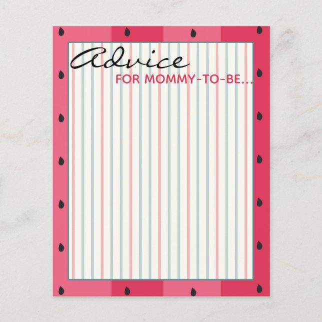 Tarjeta de asesoramiento de Baby Shower "Umbrella  (Anverso)