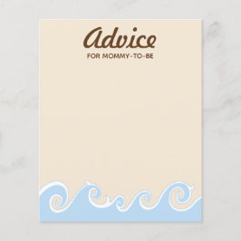 Tarjeta de asesoramiento de Baby Shower "Under the