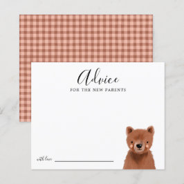 Tarjeta de asesoramiento de Baby Shower Woodland