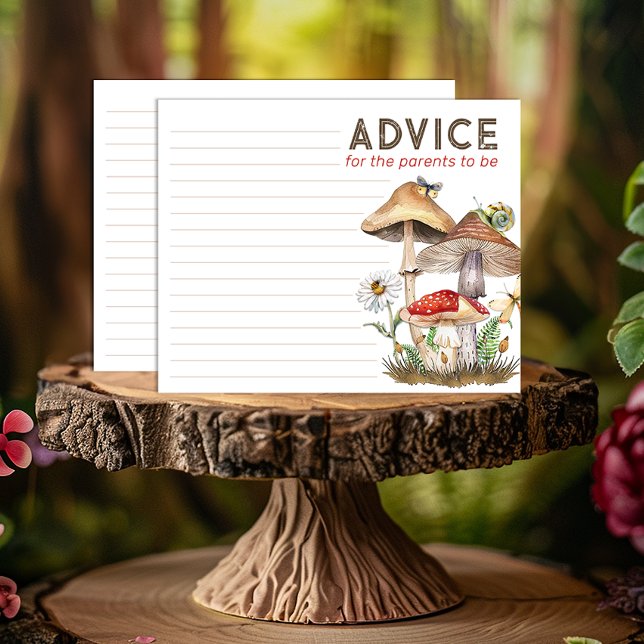 Tarjeta de asesoramiento de Baby Shower Woodland | (Baby Shower Activity Cards)
