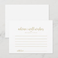 Tarjeta de asesoramiento de Boda de caligrafía Min