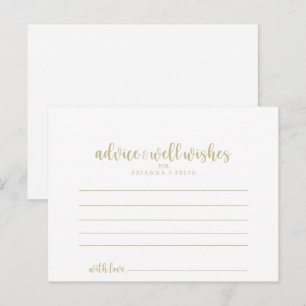 Tarjeta de asesoramiento de Boda de caligrafía Min