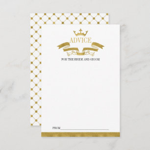 Tarjeta de asesoramiento de Boda de Escudo de oro 