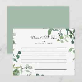 Tarjeta de asesoramiento de Boda de follaje con gu