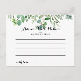 Tarjeta de asesoramiento de Boda de follaje sobre 