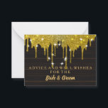 Tarjeta de asesoramiento de Boda de Relieve metali<br><div class="desc">Esta es la tarjeta de presentación Blank Elegant Gold Purpurina Faux Relieve metalizado Boda Advice Card. Esta carta con su purpurina de oro. Es perfecto como tarjetas de boda,  tarjetas de visita y más. Haga clic en el botón personalizar it para personalizar el diseño.</div>