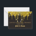 Tarjeta de asesoramiento de Boda de Relieve metali<br><div class="desc">Esta es la tarjeta de presentación Blank Elegant Gold Purpurina Faux Relieve metalizado Boda Advice Card. Esta carta con su purpurina de oro. Es perfecto como tarjetas de boda,  tarjetas de visita y más. Haga clic en el botón personalizar it para personalizar el diseño.</div>