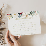 Tarjeta de asesoramiento de Boda floral de oro clá<br><div class="desc">Esta clásica tarjeta de boda floral dorada es perfecta para un boda rústico. El diseño se compone de acuarelas blancas, burdeos y flores doradas y bayas de vegetación verde dispuestas en elegantes ramos. Estas tarjetas son perfectas para un boda, una ducha de novia, una ducha de bebé, una fiesta de...</div>