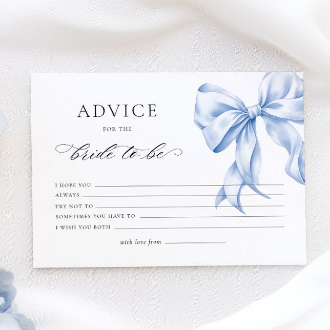 Tarjeta de asesoramiento de ducha de novia Blue Bo (Subido por el creador)