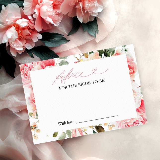 Tarjeta de asesoramiento de ducha de novia floral  (Subido por el creador)