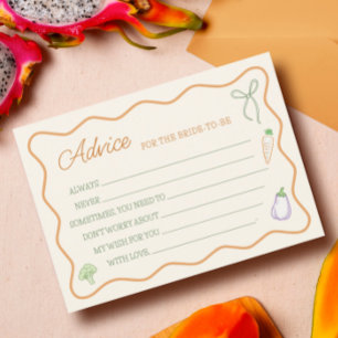 Tarjeta de asesoramiento de ducha de novia fuera d