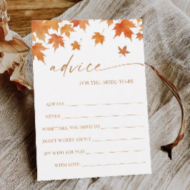 Tarjeta de asesoramiento de ducha de novia para ot