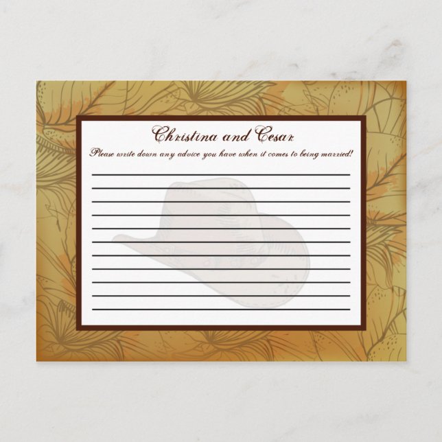 Tarjeta de asesoramiento de escritura Gorra de vac (Anverso)