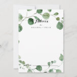 Tarjeta de asesoramiento de Eucalyptus Boda de cal<br><div class="desc">Esta moderna tarjeta de consejo para bodas de caligrafía eucalipto es perfecta para un boda sencillo. El diseño presenta una acuarela de hojas y ramas de eucaliptos botánicos elegantes dibujadas a mano. Estas tarjetas son perfectas para un boda, una ducha de novia, una ducha de bebé, una fiesta de graduación...</div>